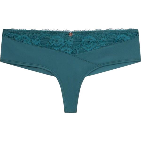 Culotte da donna in verde scuro con pizzo bonprix