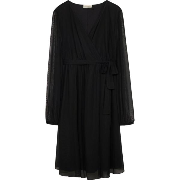 Vestito longuette/midi da donna in nero pece premaman con fiocco bonprix