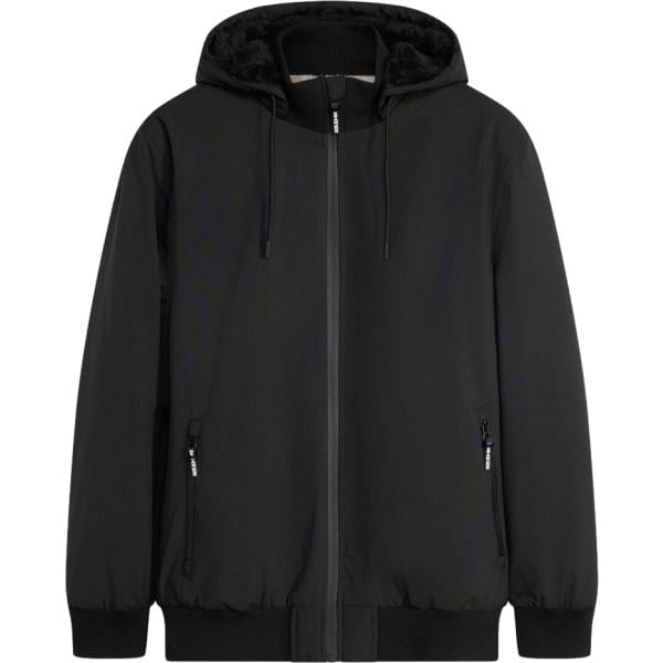 Bomber da uomo in nero pece tessuto impermeabile in pile bonprix
