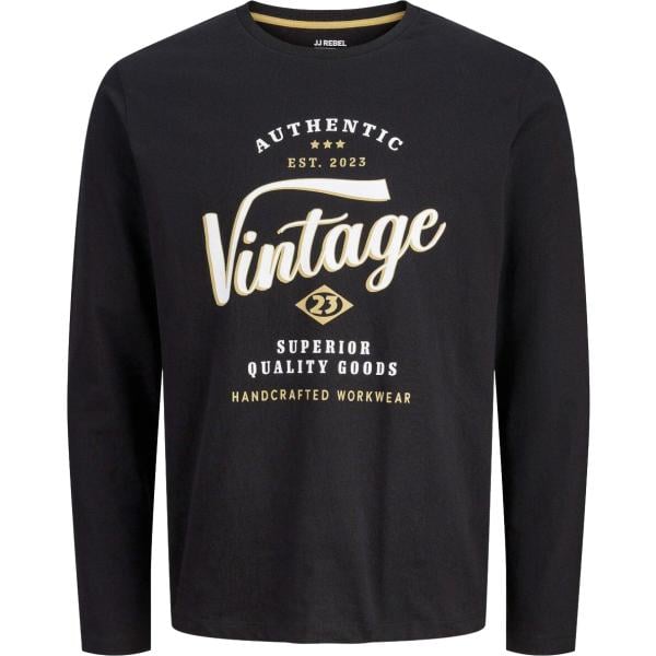 T-shirt da uomo in nero pece a maniche lunghe bonprix bonprix