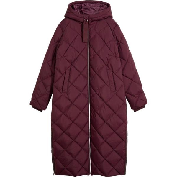 Giacca soprabito da donna in rosso classico collo con cappuccio lungo bonprix