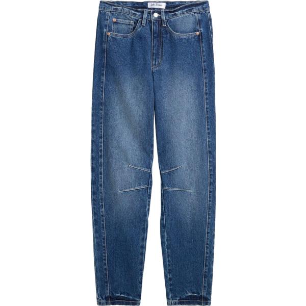 Jeans mom da donna in blu scuro a vita alta in denim bonprix bonprix
