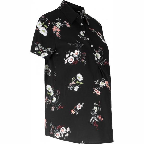 Blusa premaman con scollo a maniche corte nero Bpc bonprix collection nero
