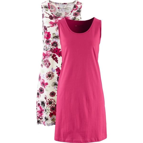 vestito senza maniche da donna in bianco neve senza maniche bonprix