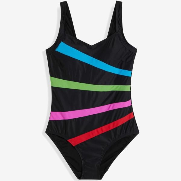 costumi interi bonprix nero a righe