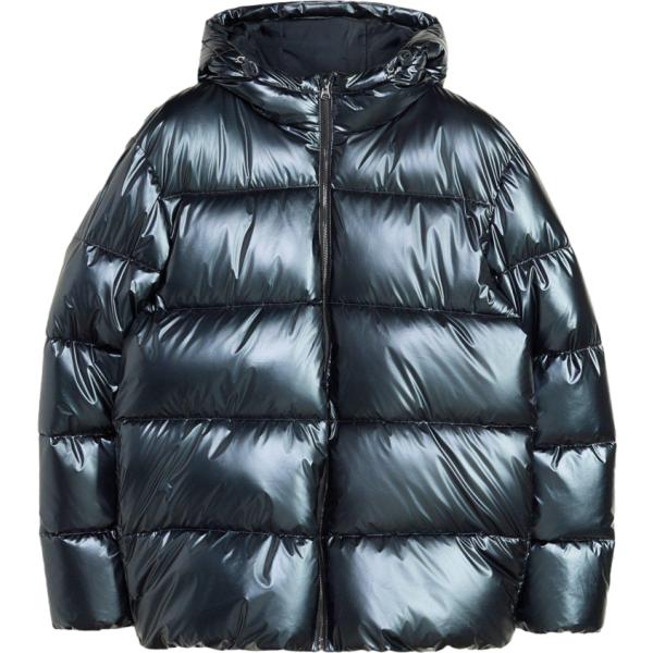 Piumino da uomo in grigio scuro effetto laminato bonprix
