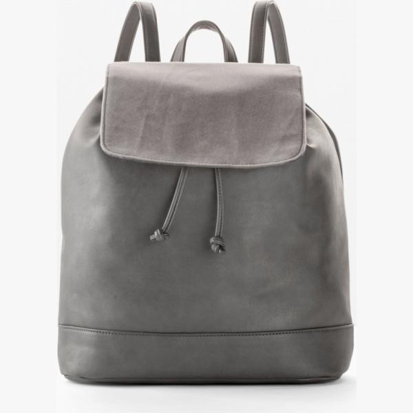 Zaino con coulisse interno foderato in pelle sintetica grigio Bodyflirt verde