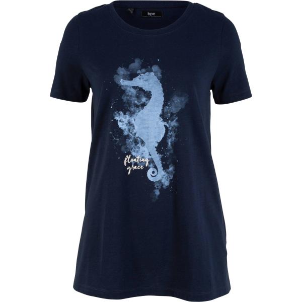 t-shirt bonprix blu con stampe