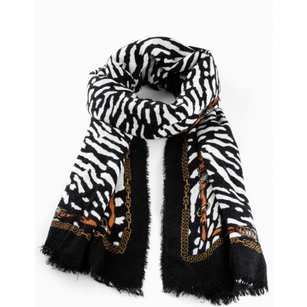Sciarpina fantasia Bpc bonprix collection nero animalier