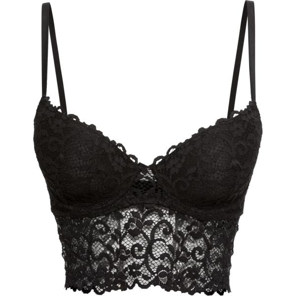 Reggiseno con pizzo fantasia floreale Bodyflirt nero