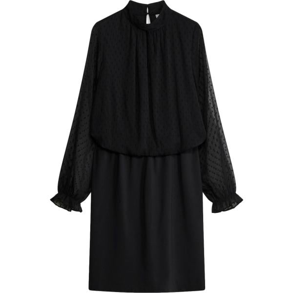 Vestito corto da donna in nero pece chiffon corto bonprix bonprix