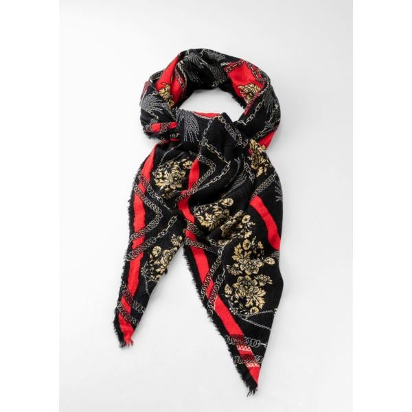 Scialle nero Rainbow marrone