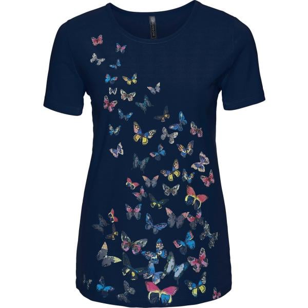 t-shirt bonprix blu con stampe