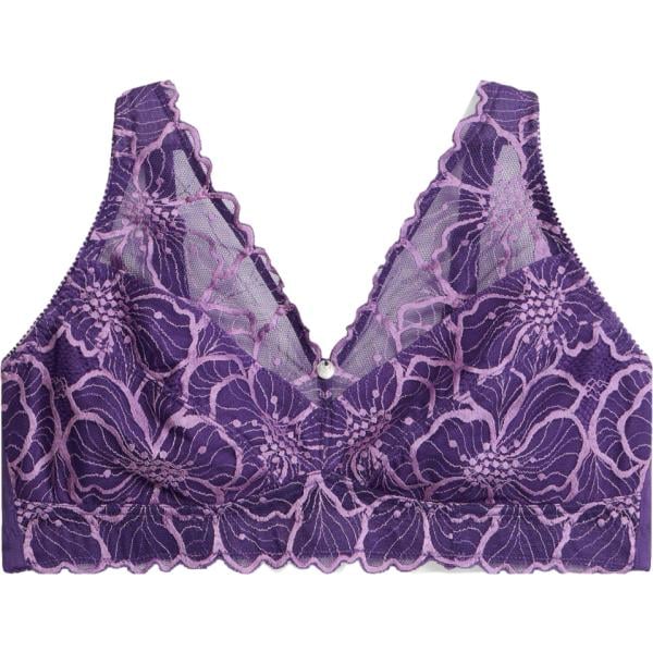 Bralette da donna in viola scuro con pizzo bonprix bonprix