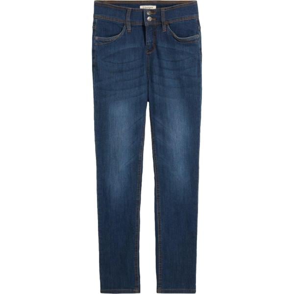 Jeans slim fit da donna in blu scuro a vita alta in denim bonprix