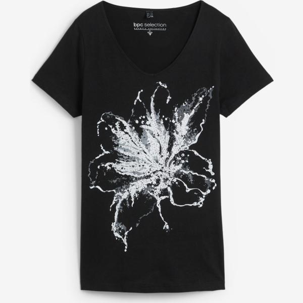 t-shirt bonprix nero