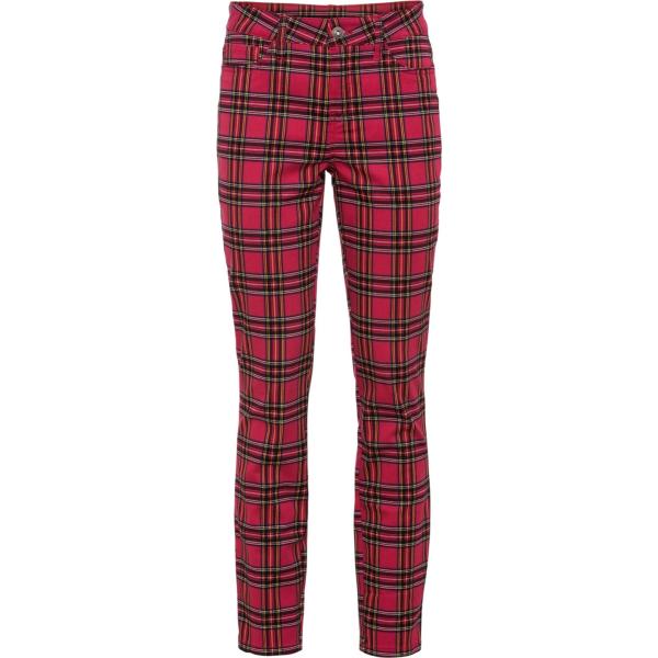 pantaloni Rainbow marrone a quadri