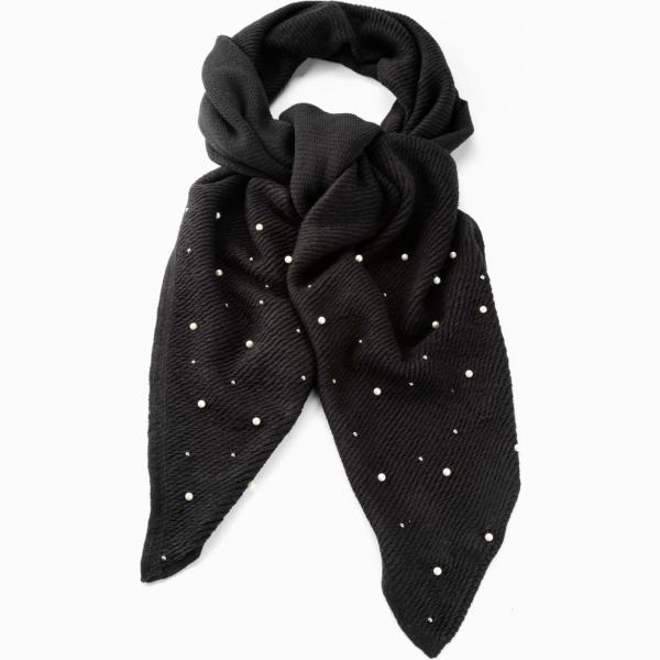 Scialle con perle nero bonprix nero