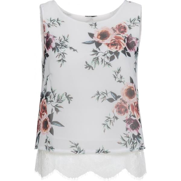 top Bodyflirt bianco a fiori