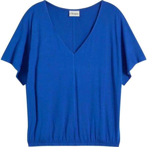 T-shirt da donna in blu scuro maxi in viscosa bonprix bonprix
