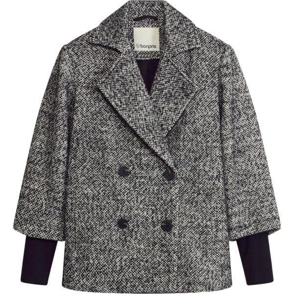 Caban da donna in grigio scuro lavorato a maglia bonprix