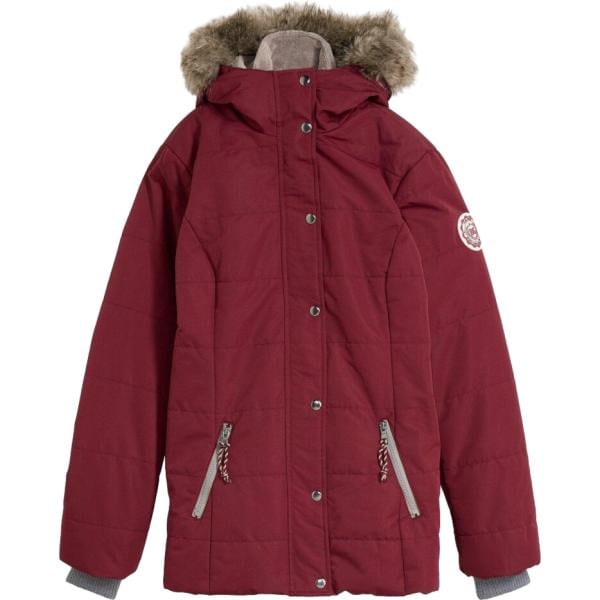 Piumino da donna in bordeaux collo con cappuccio in pile bonprix bonprix