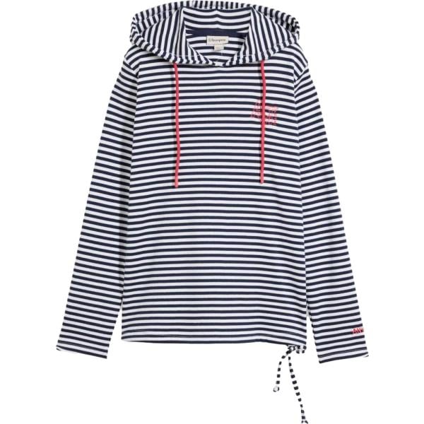 Felpa con cappuccio da donna in blu scuro collo con cappuccio bonprix