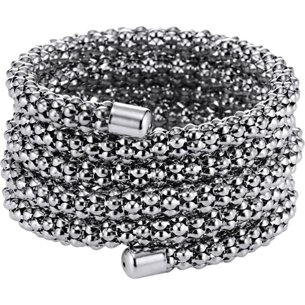 Bracciale con sfere argento Bpc bonprix collection bianco a righe