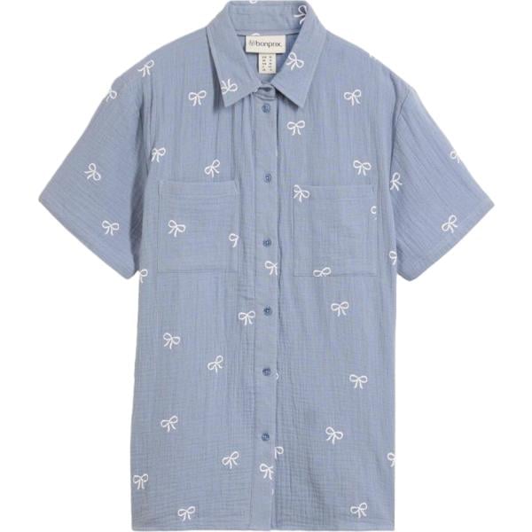 camicie a manica corta bonprix blu