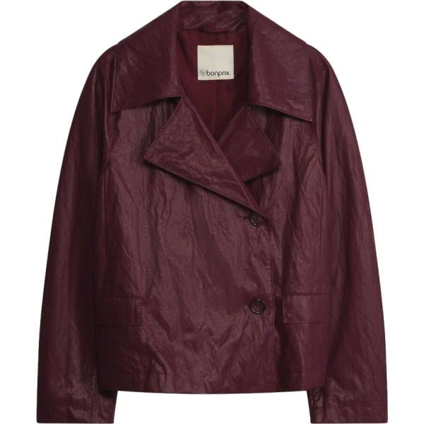 Giacca da donna in marrone scuro in ecopelle bonprix bonprix