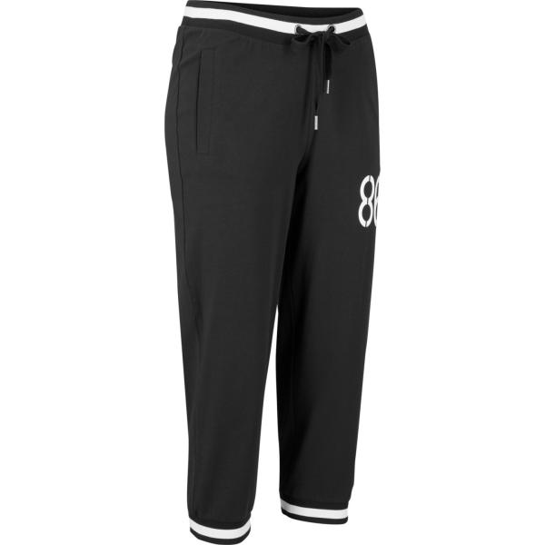 pantaloni capri bonprix nero