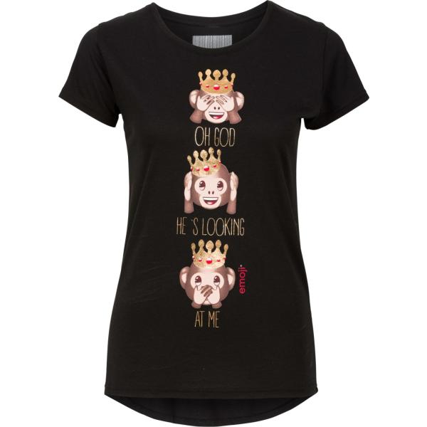 t-shirt Emoji nero con stampe