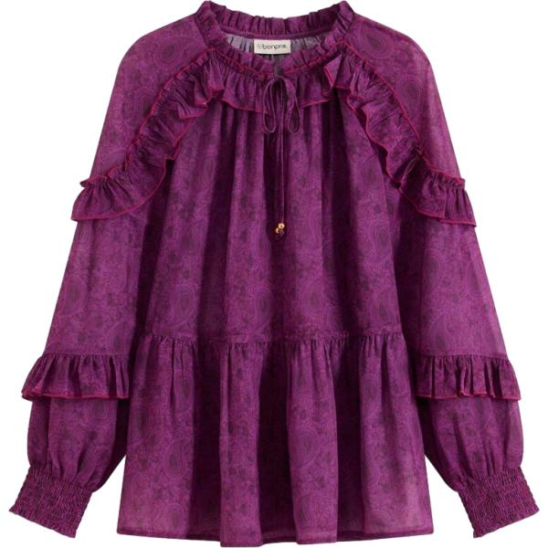 bluse bonprix viola