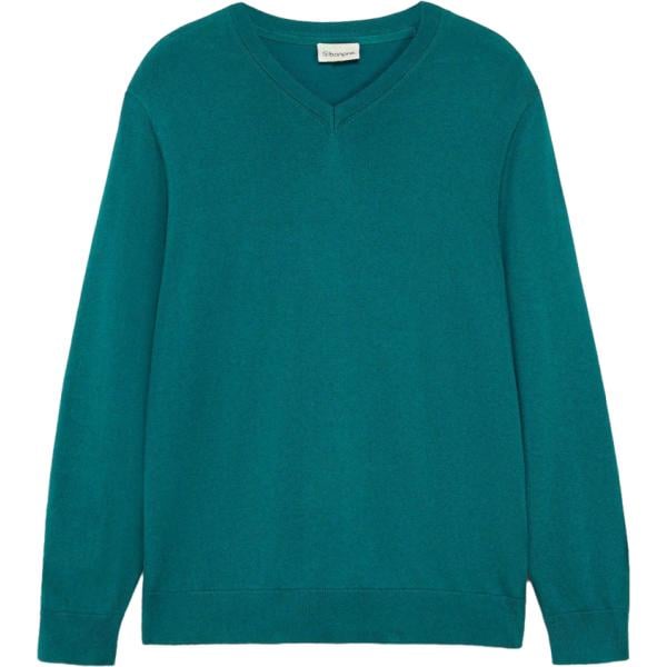 Maglione da uomo in verde scuro collo a v bonprix bonprix