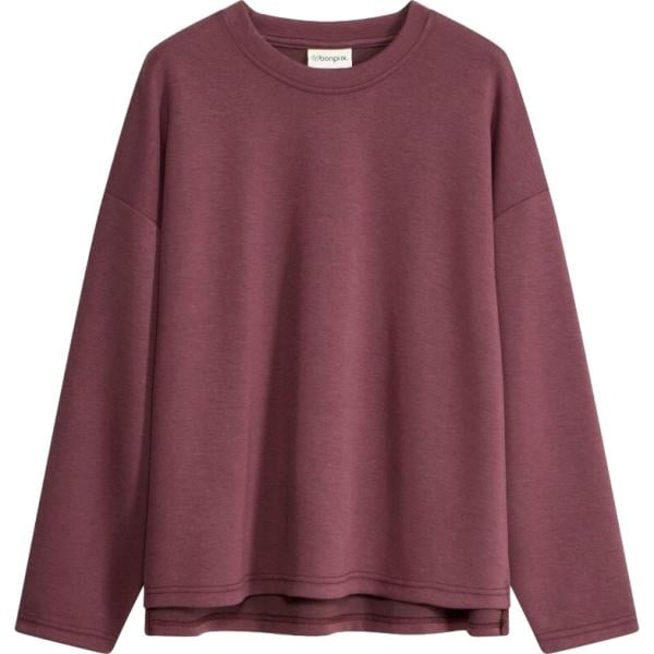 Felpa da donna oversize in viola scuro in viscosa bonprix bonprix