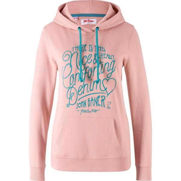 felpe con cappuccio bonprix rosa con stampe