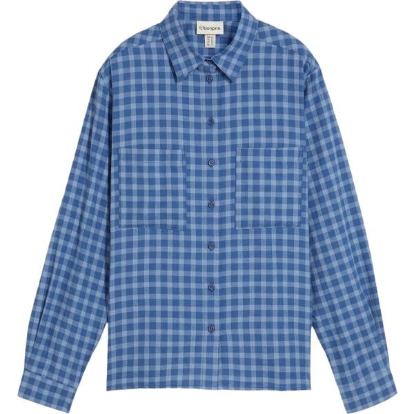 camicie bonprix blu a quadri