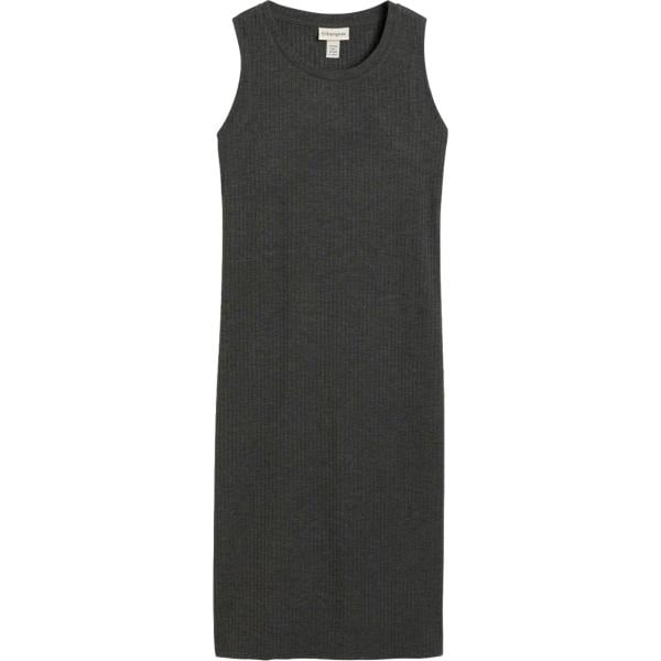 Vestito da donna in grigio scuro con spacco in viscosa bonprix