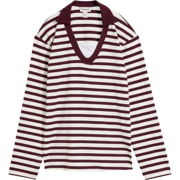 Polo da donna collo a v bonprix bonprix
