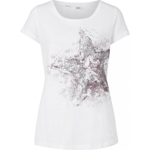 t-shirt Bpc bonprix collection bianco con stampe
