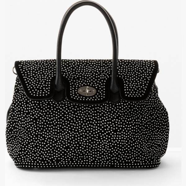 Borsa a mano con borchie interno foderato in pelle sintetica con tracolla regolabile nero Bpc bonprix collection nero