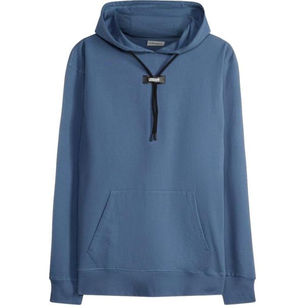 Felpa con cappuccio da uomo in blu scuro collo con cappuccio in cotone organico bonprix