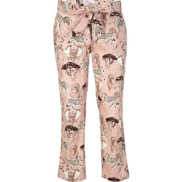 pantaloni capri bonprix marrone con stampe