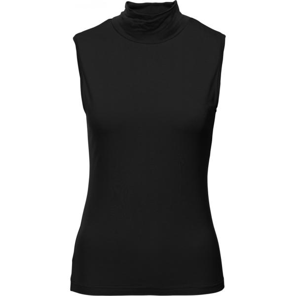 Top collo alto senza maniche aderente nero BODYFLIRT boutique blu