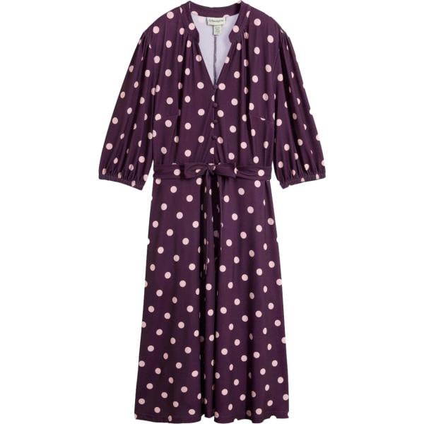 Vestito da donna in viola scuro con cintura bonprix