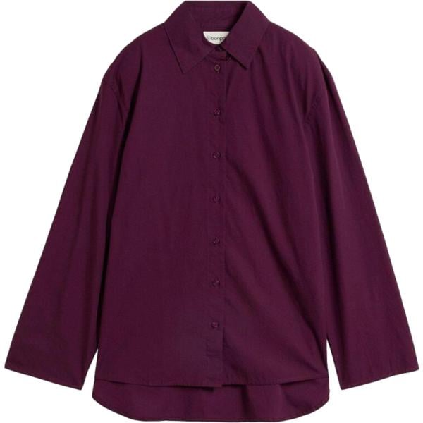 Camicia da donna in marrone scuro in cotone organico bonprix