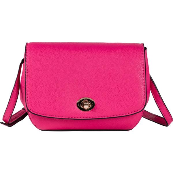 Borsa a tracolla con zip interno foderato in pelle sintetica con scomparti fucsia Bpc bonprix collection viola