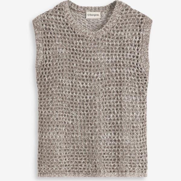 top bonprix grigio