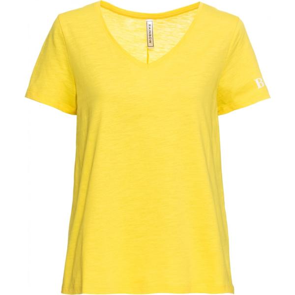 t-shirt Rainbow giallo con stampe