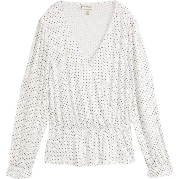 Blusa da donna in bianco neve a maniche lunghe bonprix bonprix